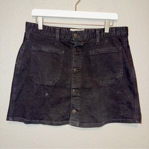 Denim & Supply Ralph Lauren D&S Tilden Button Front Black Denim Skirt